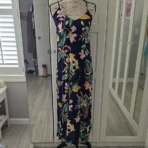 Old Navy Floral Maxi Dress - Navy and Multicolor